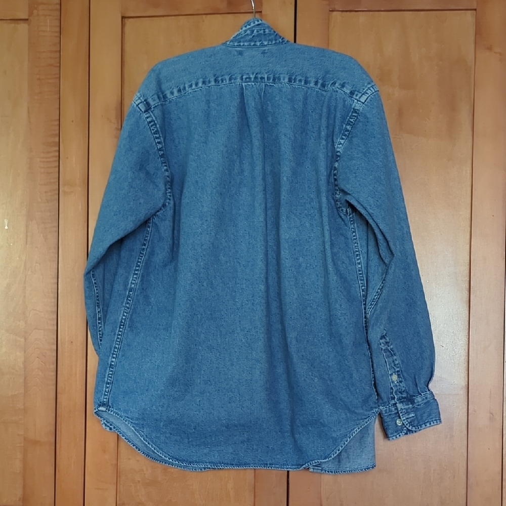 Ralph Lauren Blue Button Down Shirt Large - Picture 3 of 3